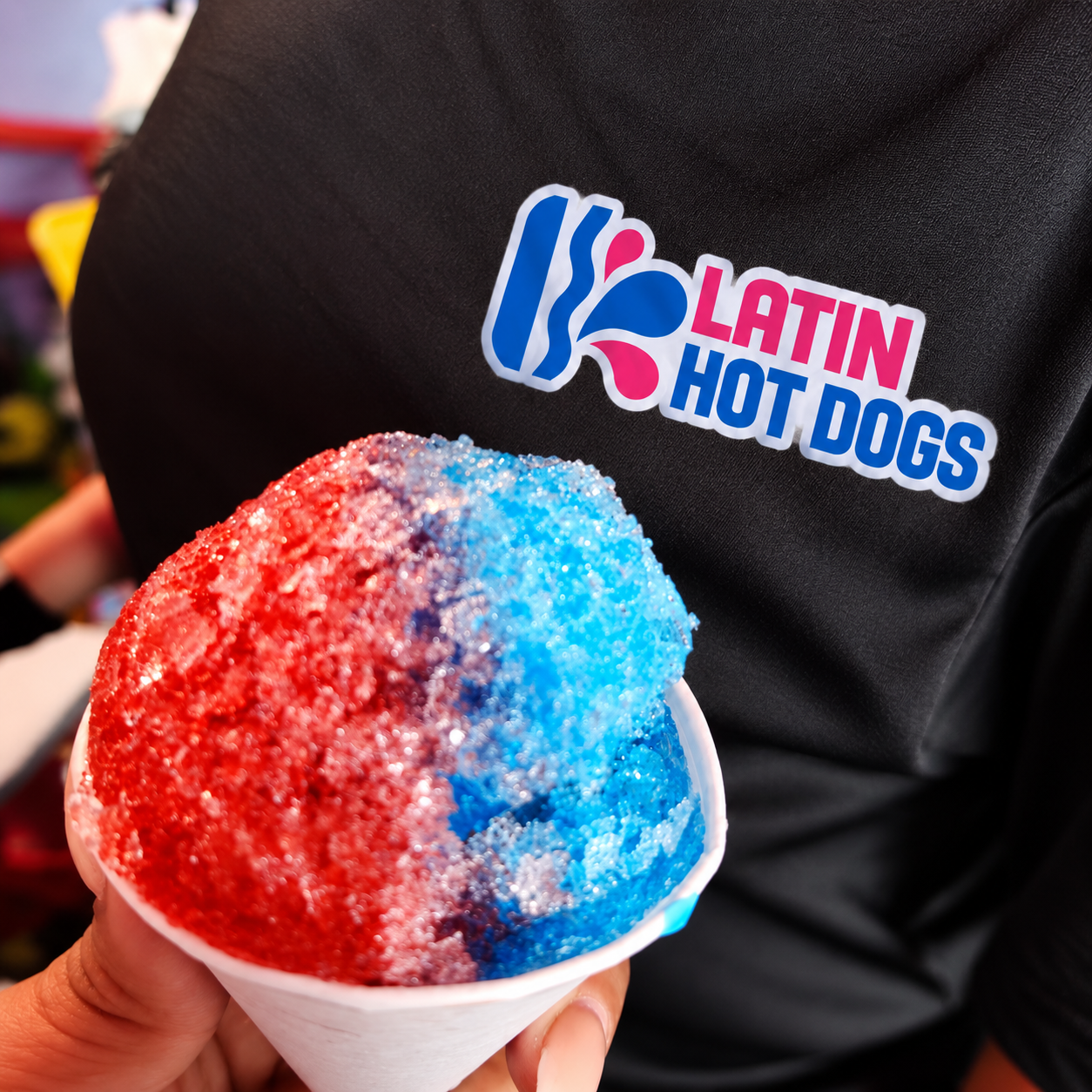 Estación Latin Hot Dogs en evento