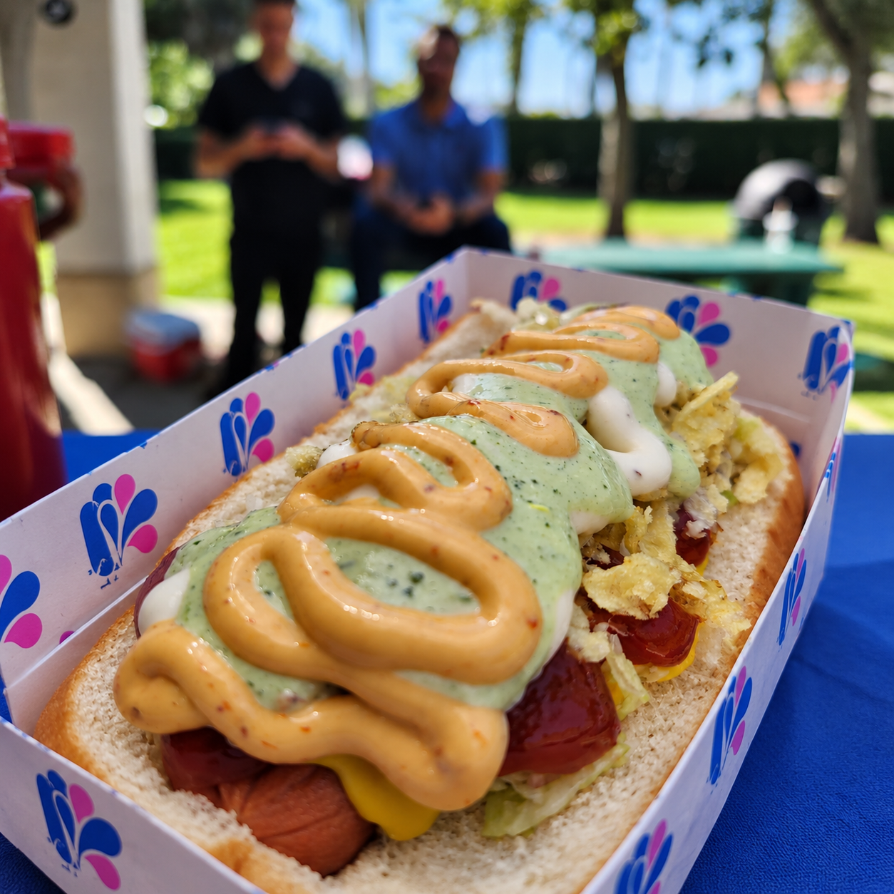 Estación Latin Hot Dogs en evento